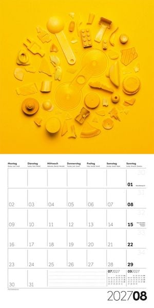 Produktbild: Die Farbe Gelb Kalender 2027 - 30x30 - Art12