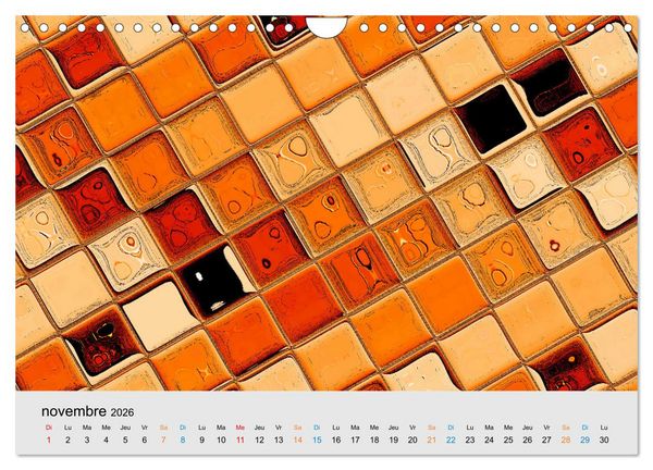 Produktbild: Couleurs et abstraction (Calendrier mural 2026 DIN A4 vertical), CALVENDO calendrier mensuel
