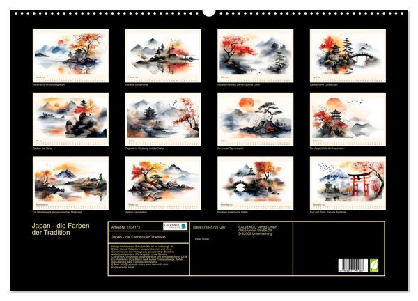 Produktbild: Japan - die Farben der Tradition (Wandkalender 2026 DIN A2 quer), CALVENDO Monatskalender