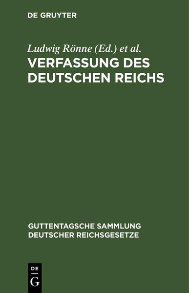 Produktbild: Verfassung des Deutschen Reichs