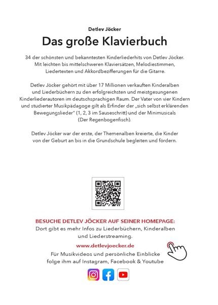 Produktbild: Detlev Jöcker: Das große Klavierbuch