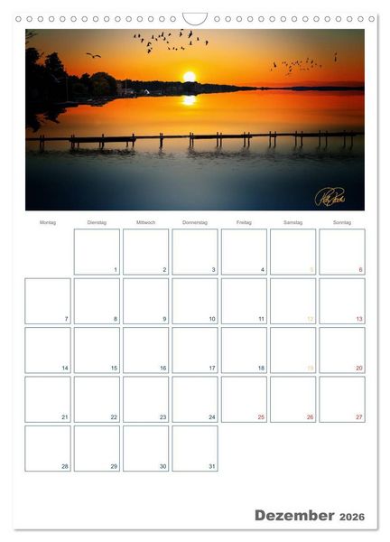 Produktbild: Am Steinhuder Meer / Planer (Wandkalender 2026 DIN A3 hoch), CALVENDO Monatskalender