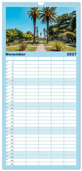 Produktbild: Familienplaner 2027 - Korfu - Gr&uuml;ne Insel im Ionischen Meer mit 5 Spalten (Wandkalender, 21 x 45 cm) CALVENDO