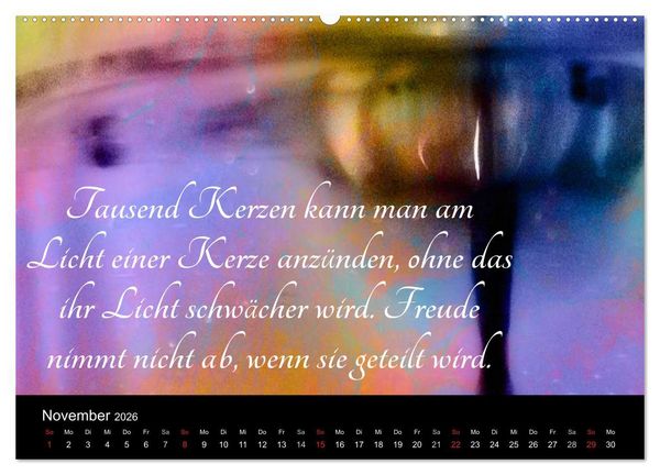 Produktbild: Mit Spr&uuml;chen und Weisheiten durch&acute;s Jahr (Wandkalender 2026 DIN A2 quer), CALVENDO Monatskalender