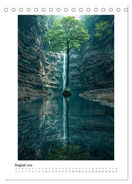 Produktbild: Spiegelungen - Reflektierte Sch&ouml;nheiten der Natur (Tischkalender 2026 DIN A5 hoch), CALVENDO Monatskalender