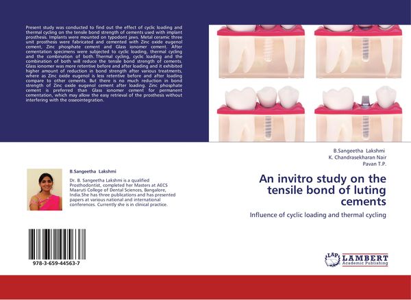 Produktbild: An invitro study on the tensile bond of luting cements