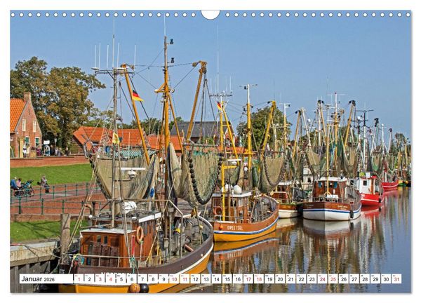 Produktbild: GREETSIEL - Schafe - Krabbenkutter - M&ouml;wen (Wandkalender 2026 DIN A3 quer), CALVENDO Monatskalender