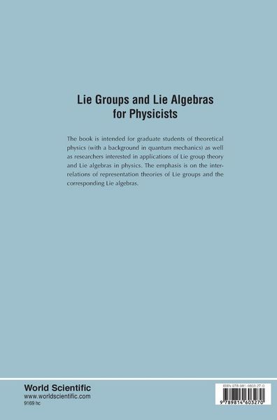 Produktbild: Lie Groups and Lie Algebras For Physicists