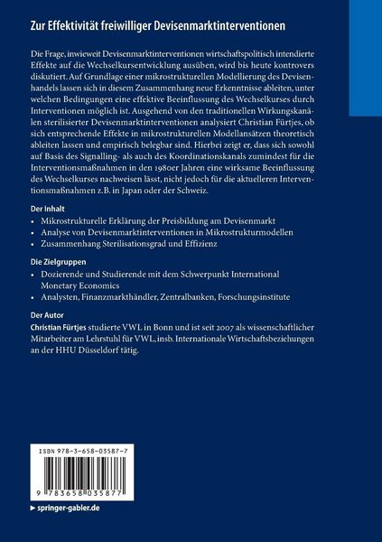 Produktbild: Zur Effektivit&auml;t freiwilliger Devisenmarktinterventionen