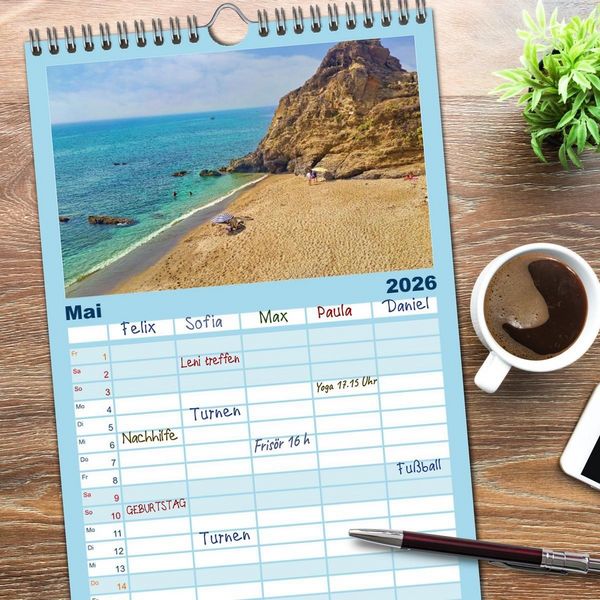 Produktbild: Familienplaner 2026 - Andalusien, Architektur und Tradition mit 5 Spalten (Wandkalender, 21 x 45 cm) CALVENDO