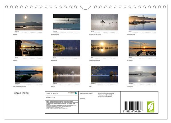 Produktbild: Boote 2026 (Wandkalender 2026 DIN A4 quer), CALVENDO Monatskalender