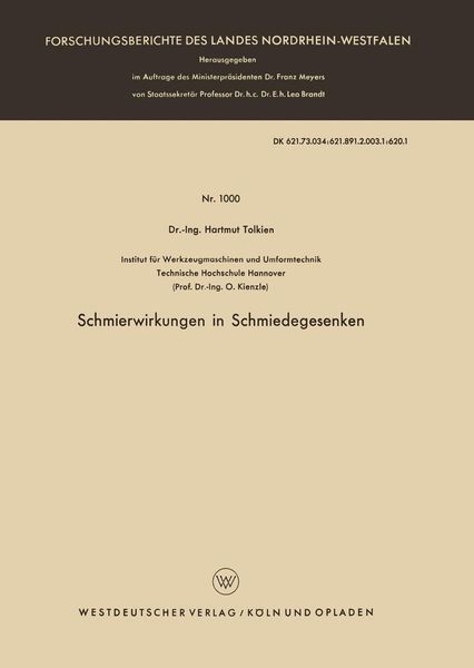 Produktbild: Schmierwirkungen in Schmiedegesenken