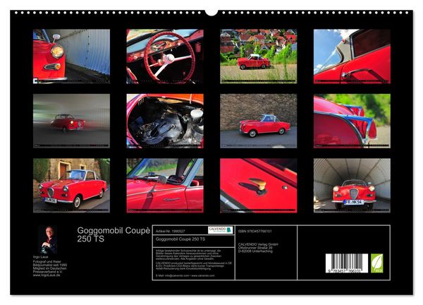 Produktbild: Goggomobil Coup&egrave; 250 TS (hochwertiger Premium Wandkalender 2026 DIN A2 quer), Kunstdruck in Hochglanz