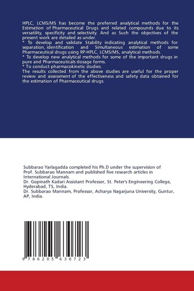 Produktbild: Analytical Methods of HPLC, LCMS/MS