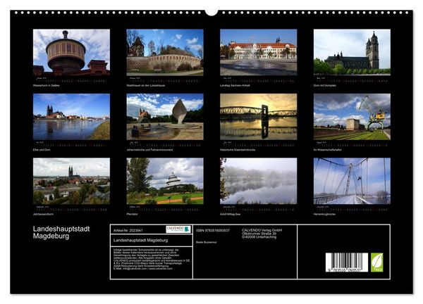 Produktbild: Landeshauptstadt Magdeburg (hochwertiger Premium Wandkalender 2026 DIN A2 quer), Kunstdruck in Hochglanz