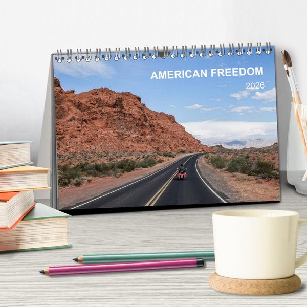 Produktbild: American Freedom (Tischkalender 2026 DIN A5 quer), CALVENDO Monatskalender