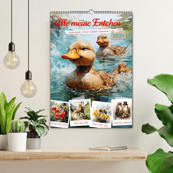 Produktbild: Alle meine Entchen (Wandkalender 2026 DIN A2 hoch), CALVENDO Monatskalender