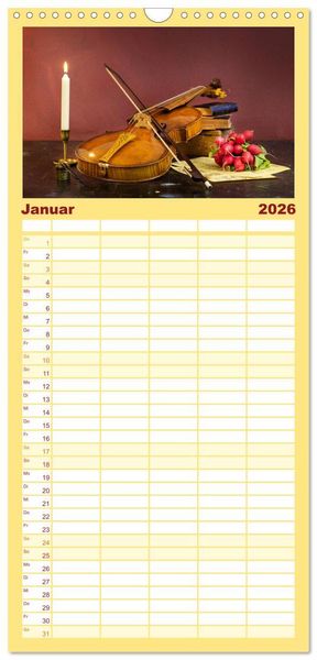 Produktbild: Familienplaner 2026 - Centralto Viola und Violino mit 5 Spalten (Wandkalender, 21 x 45 cm) CALVENDO