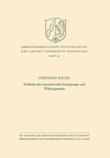 Produktbild: Probleme des internationalen Enteignungs- und W&auml;hrungsrechts