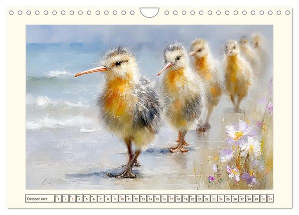 Produktbild: Entz&uuml;ckende Kiwis. Neuseelands kleiner Laufvogel am Meer (Wandkalender 2027 DIN A4 quer), CALVENDO Monatskalender