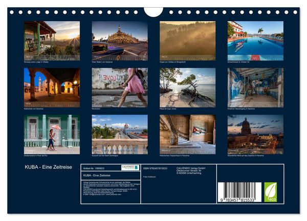 Produktbild: KUBA - Eine Zeitreise (Wandkalender 2026 DIN A4 quer), CALVENDO Monatskalender