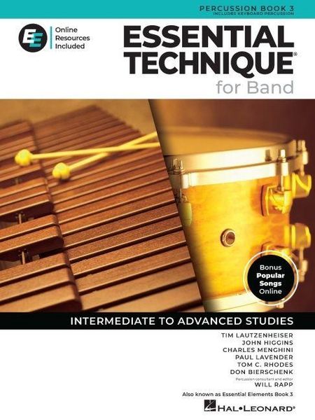Produktbild: Essential Elements for Band - Percussion Book 3 with Eei Online Resources Percussion Method Songbook and Sheet Music for School Band Students and Teachers Intermediate to Advanced Studies