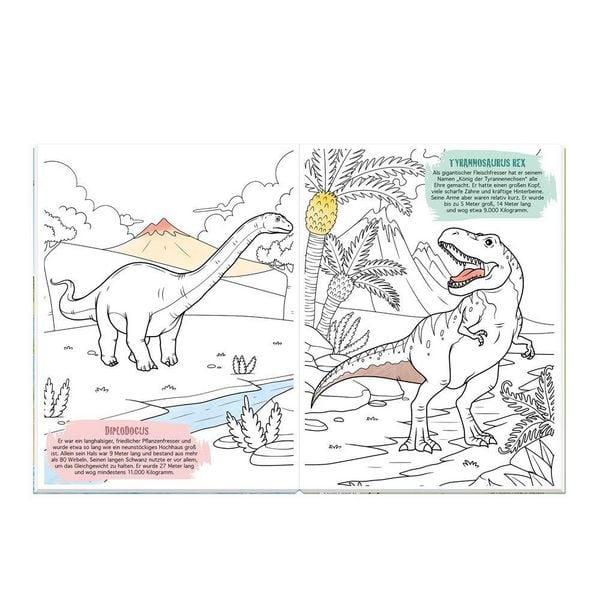 Produktbild: TR&Ouml;TSCH - Malbuch Dinosaurier Mal- und Spielspa&szlig; S1 Malbuch mit Spielzeug| Ab 3 Jahren