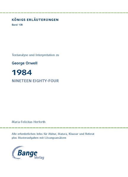Produktbild: 1984 - Nineteen Eighty-Four von George Orwell