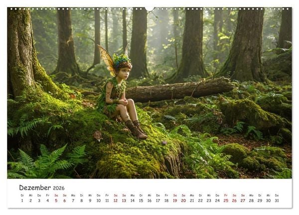 Produktbild: Keltische Legenden - Die kleinen Wesen der Natur (hochwertiger Premium Wandkalender 2026 DIN A2 quer), Kunstdruck in Hochglanz