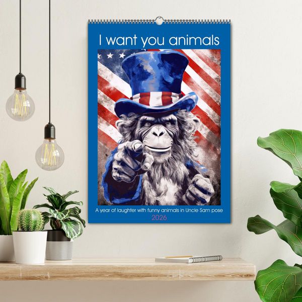 Produktbild: I want you animals (Wall Calendar 2026 DIN A2 portrait), CALVENDO 12 Month Wall Calendar