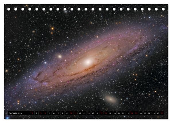Produktbild: Galaxien im Universum (Tischkalender 2026 DIN A5 quer), CALVENDO Monatskalender
