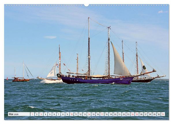Produktbild: Die HANSE SAIL Das gro&szlig;e Seglertreffen in Rostock (Wandkalender 2026 DIN A2 quer), CALVENDO Monatskalender