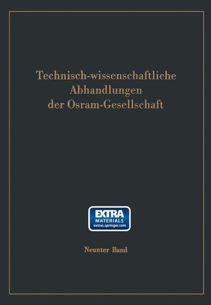 Produktbild: Technisch-wissenschaftliche Abhandlungen der Osram-Gesellschaft