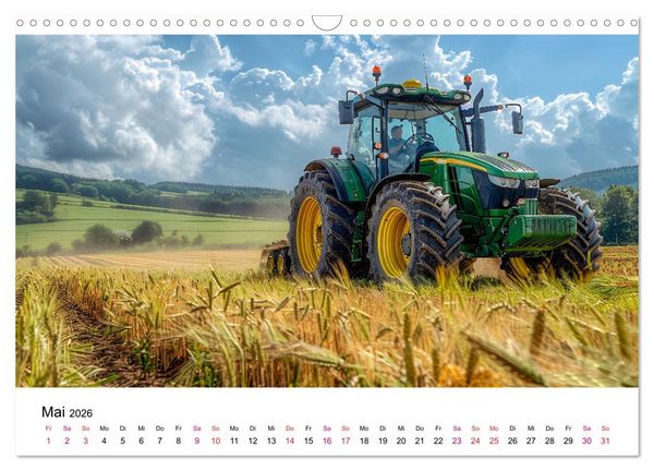 Produktbild: Traktoren Power (Wandkalender 2026 DIN A3 quer), CALVENDO Monatskalender