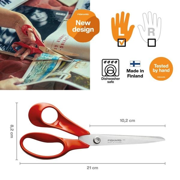Produktbild: Fiskars Universalschere Classic Universal-Bastel-& Stoffschere, Linksh&auml;nder