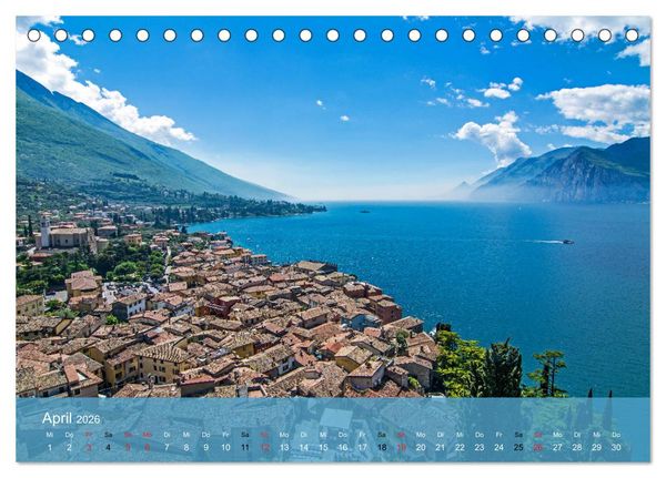 Produktbild: Gardasee - lago di Garda by Sascha Ferrari (Tischkalender 2026 DIN A5 quer), CALVENDO Monatskalender