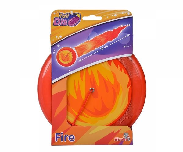 Produktbild: Simba 107206141 - Taildisc Fire, Wurfscheibe mit cooler Bedruckung und Schweif, D: 22 cm, Flammende Frisbee