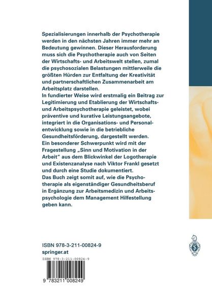 Produktbild: Psychotherapie in der Arbeitswelt