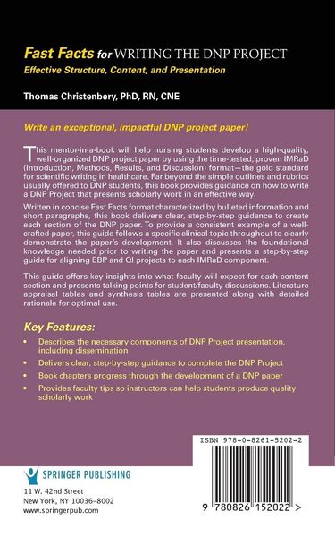 Produktbild: Fast Facts for Writing the DNP Project