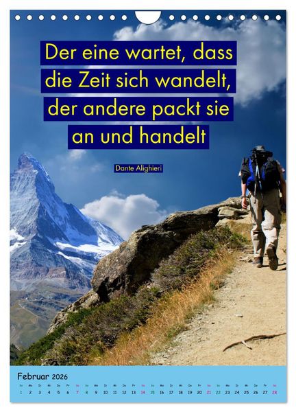 Produktbild: Zeit f&uuml;r...Ver&auml;nderungen mit Weisheiten und Zitaten (Wandkalender 2026 DIN A4 hoch), CALVENDO Monatskalender