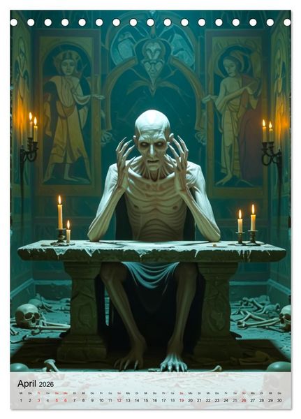 Produktbild: Monster der Literaturgeschichte (Tischkalender 2026 DIN A5 hoch), CALVENDO Monatskalender
