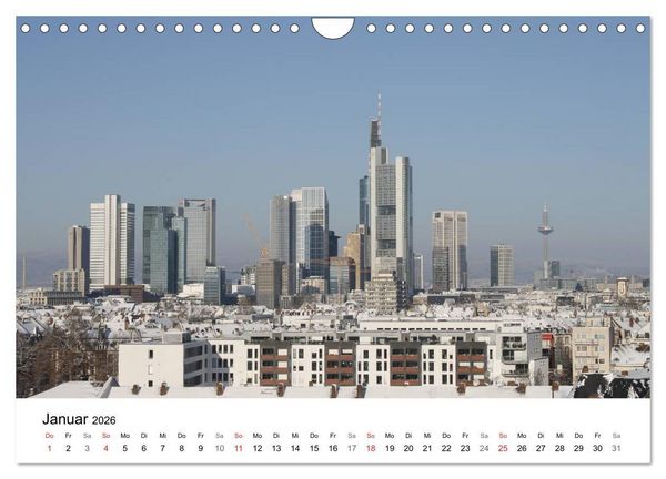 Produktbild: Frankfurt Skyline von Petrus Bodenstaff (Wandkalender 2026 DIN A4 quer), CALVENDO Monatskalender