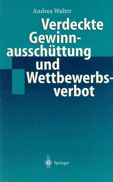 Produktbild: Verdeckte Gewinnaussch&uuml;ttung und Wettbewerbsverbot