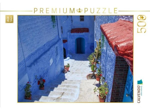 CALVENDO Puzzle Unterwegs in Chefchaouen | 500 Teile Lege-Größe 48 × 36 cm Foto-Puzzle für Erwachsene