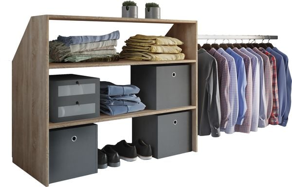 Produktbild: Offener Kleiderschrank Dachschr&auml;gen Regal Dacho l