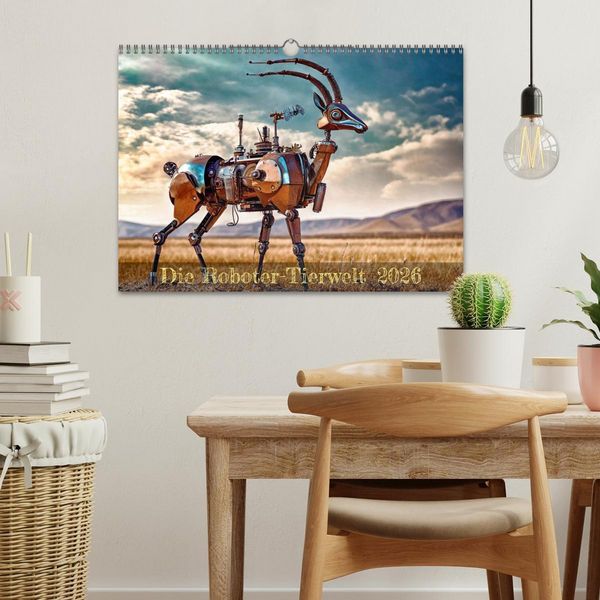 Produktbild: Die Roboter-Tierwelt (Wandkalender 2026 DIN A3 quer), CALVENDO Monatskalender