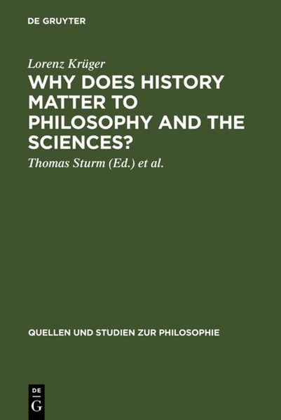 Produktbild: Why Does History Matter to Philosophy and the Sciences?