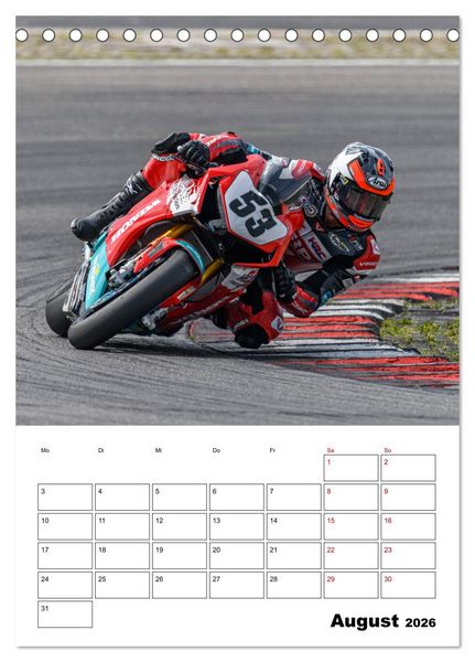 Produktbild: SuperBikes (Tischkalender 2026 DIN A5 hoch), CALVENDO Monatskalender