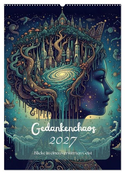 Produktbild: Gedankenchaos - Blicke in einer verwirrten Geist (Wandkalender 2027 DIN A2 hoch), CALVENDO Monatskalender
