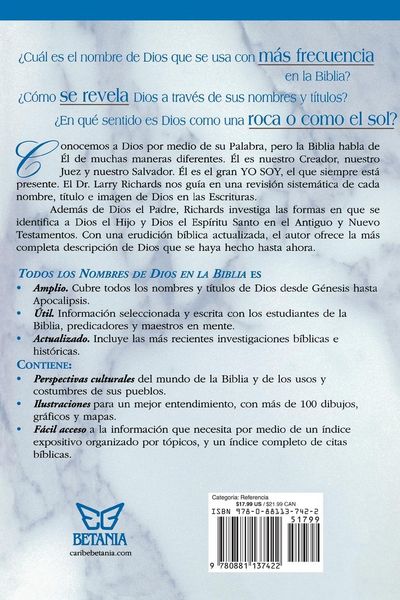 Produktbild: El Todos Los Nombres de Dios En La Biblia = Every Name of God in the Bible